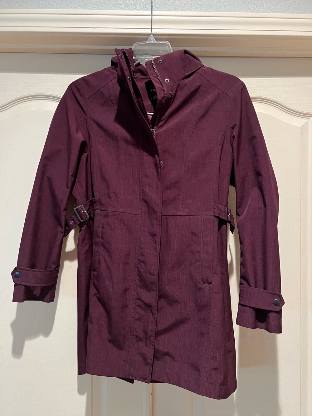 Kirkland Signature Hooded Mid-Length Trench Coat